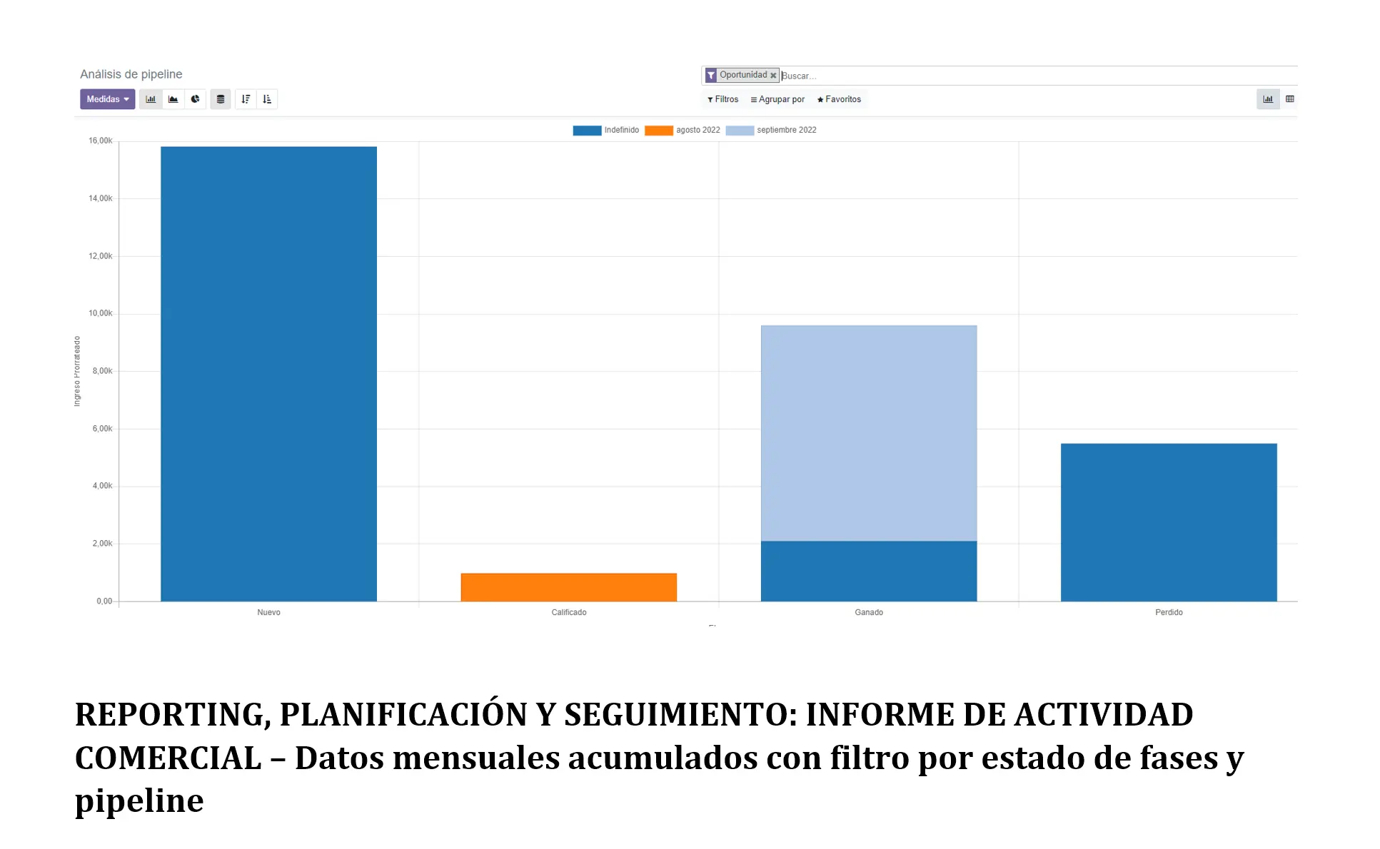 REPORTING, PLANIFICACION Y SEGUIMIENTO -  Datos mensuales acumulados  