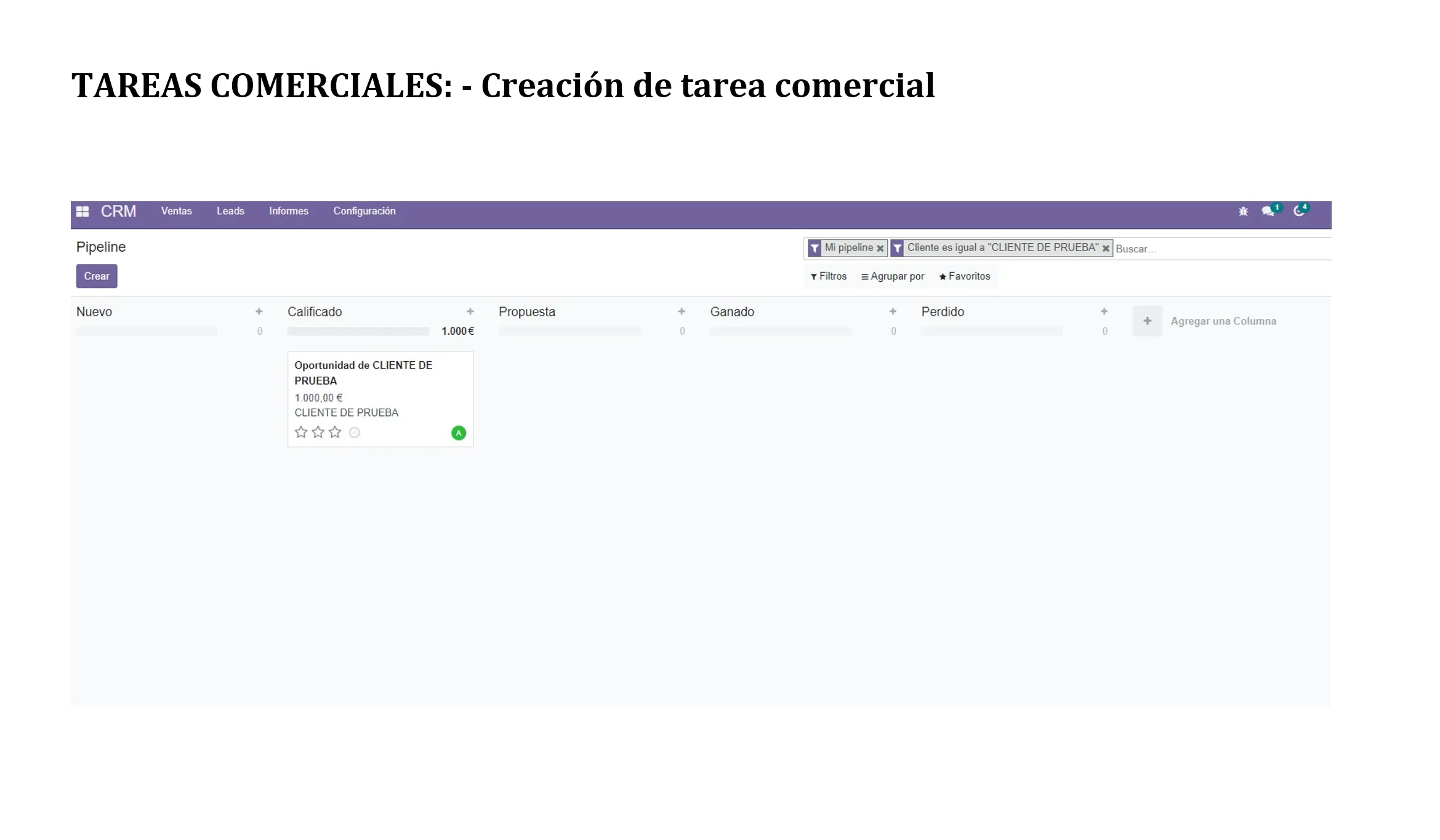 Gestión tareas comerciales -  gestión de tarea comercial  